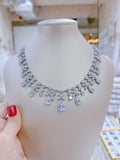 Pivoine Milano Sterling Silver and Crystal Bridal Necklace 41