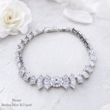 Pivoine Milano Sterling Silver and Crystal Bridal bracelet 1