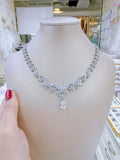 Pivoine Milano Sterling Silver and Crystal Bridal Necklace 31