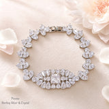 Pivoine Milano Sterling Silver and Crystal Bridal bracelet 24