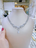 Pivoine Milano Sterling Silver and Crystal Bridal Necklace 31