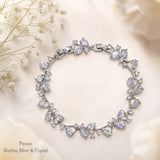Pivoine Milano Sterling Silver and Crystal Bridal bracelet 14
