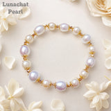 Lunachat 925純銀7-9mm日本 Akoya 羽皇金Akoya Queen 珍珠手鍊