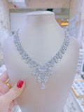 Pivoine Milano Sterling Silver and Crystal Bridal Necklace 29