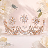 Pivoine Bridal Tiara Milano Sterling Silver and Crystal Princess Crown 35