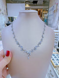 Pivoine Milano Sterling Silver and Crystal Bridal Necklace 35
