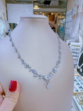 Pivoine Milano Sterling Silver and Crystal Bridal Necklace 35