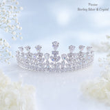 Pivoine Bridal Tiara Milano Sterling Silver and Crystal Princess Crown 5*