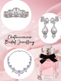 Pivoine Bridal Tiara Milano Sterling Silver and Crystal Handmade Crown 22