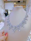 Pivoine Milano Sterling Silver and Crystal Bridal Necklace 39