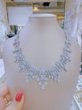 Pivoine Milano Sterling Silver and Crystal Bridal Necklace 39