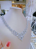 Pivoine Milano Sterling Silver and Crystal Bridal Necklace 5