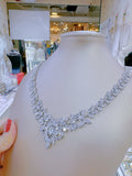 Pivoine Milano Sterling Silver and Crystal Bridal Necklace 5