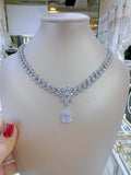 Pivoine Milano Sterling Silver and Crystal Bridal Necklace 14
