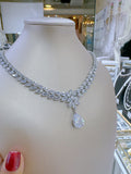 Pivoine Milano Sterling Silver and Crystal Bridal Necklace 14
