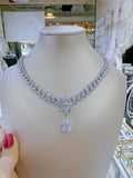 Pivoine Milano Sterling Silver and Crystal Bridal Necklace 14