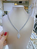 Pivoine Milano Sterling Silver and Crystal Bridal Necklace 27