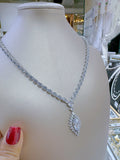 Pivoine Milano Sterling Silver and Crystal Bridal Necklace 27