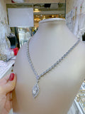 Pivoine Milano Sterling Silver and Crystal Bridal Necklace 27