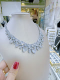 Pivoine Milano Sterling Silver and Crystal Bridal Necklace 2