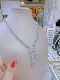 Pivoine Milano Sterling Silver and Crystal Bridal Necklace 1