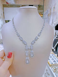 Pivoine Milano Sterling Silver and Crystal Bridal Necklace 1