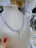 Pivoine Milano Sterling Silver and Crystal Bridal Necklace 34