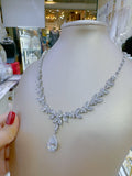 Pivoine Milano Sterling Silver and Crystal Bridal Necklace 34
