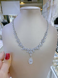 Pivoine Milano Sterling Silver and Crystal Bridal Necklace 34