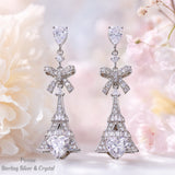Pivoine Milano Sterling Silver and Crystal Bridal Earrings 179
