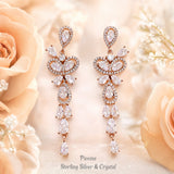 Pivoine Milano Sterling Silver and Crystal Bridal Earrings 174