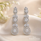 Pivoine Milano Sterling Silver and Crystal Bridal Earrings 159