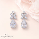 Pivoine Milano Sterling Silver and Crystal Bridal Earrings 164