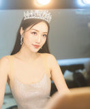 Pivoine Bridal Tiara Milano Sterling Silver and Crystal Handmade Crown 56*