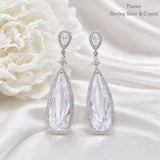Pivoine Milano Sterling Silver and Crystal Bridal Earrings 140
