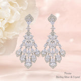 Pivoine Milano Sterling Silver and Crystal Bridal Earrings 157