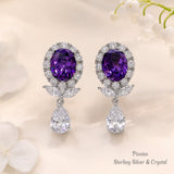 Pivoine Milano Sterling Silver and Crystal Bridal Earrings 139