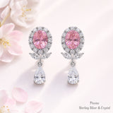 Pivoine Milano Sterling Silver and Crystal Bridal Earrings 138