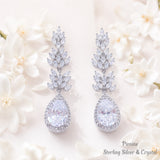 Pivoine Milano Sterling Silver and Crystal Bridal Earclips 84