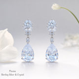 Pivoine Milano Sterling Silver and Crystal Bridal Earrings 125