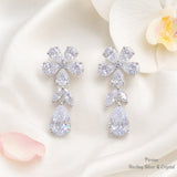 Pivoine Milano Sterling Silver and Crystal Bridal Earrings 76
