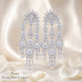 Pivoine Milano Sterling Silver and Crystal Bridal Earrings 67*