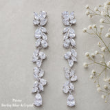 Pivoine Milano Sterling Silver and Crystal Bridal Earrings 66*