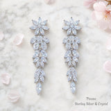 Pivoine Milano Sterling Silver and Crystal Bridal Earrings 39*