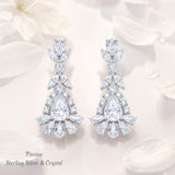 Pivoine Milano Sterling Silver and Crystal Bridal Earrings 49