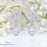 Pivoine Milano Sterling Silver and Crystal Bridal Earrings 11