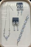 Pivoine Milano Sterling Silver and Crystal Bridal Earrings 33