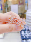 Lunachat 水晶花夾耳環 Earclips
