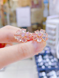 Lunachat 水晶花夾耳環 Earclips