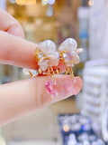 Lunachat 水晶心心花夾耳環 Earclips